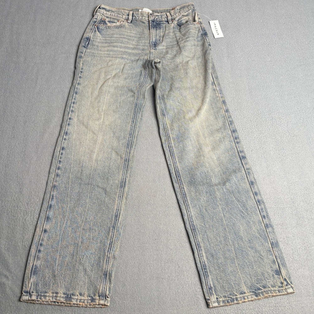 PacSun Oliviana High Waisted Wide Leg Jeans Light Blue Wash Womens 25 XS 0314